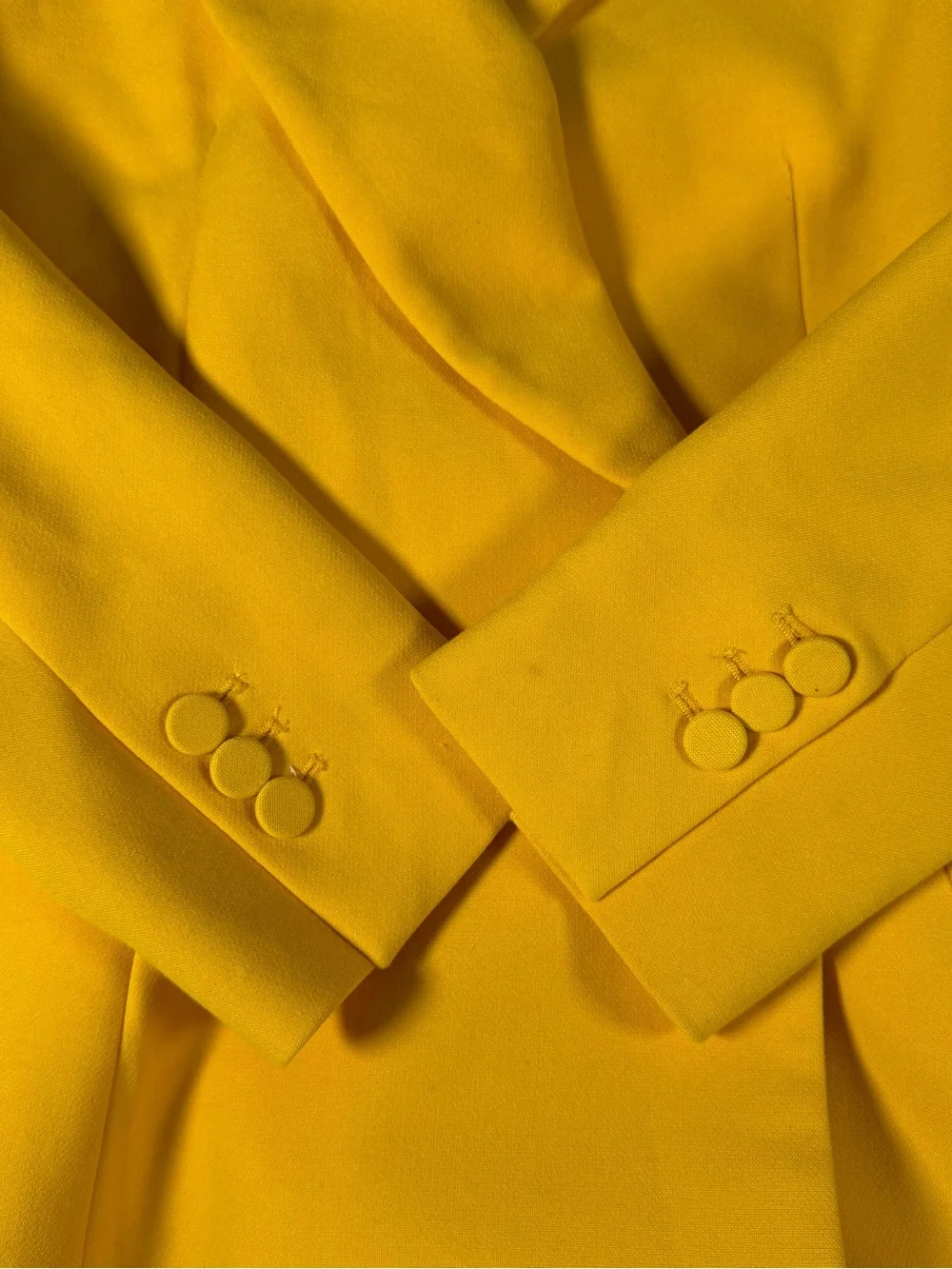 Zara Bright Yellow Double-Breasted Blazer